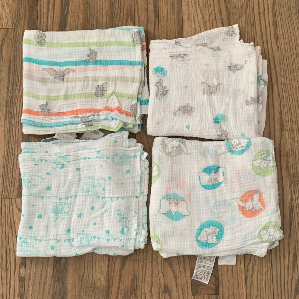 Disney’s Dumbo Aden + Anais Swaddles - 4pk